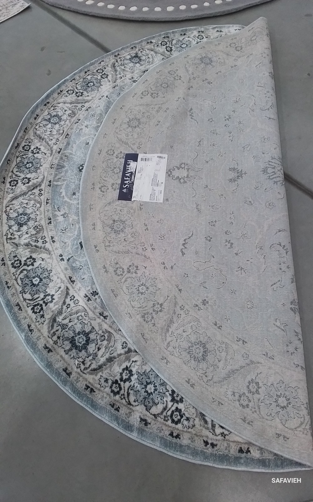 LIGHT BLUE / CREAM 6′-7″ x 6′-7″ Flaw in Rug Reduced Price 1172779051 ISA912M-7R