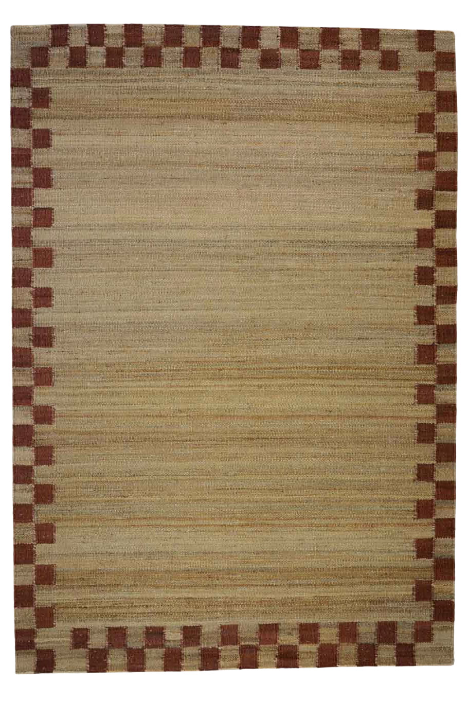 Handwoven 100% Natural jute Rustic Look Border Area Rug For Living Room, Bedroom
