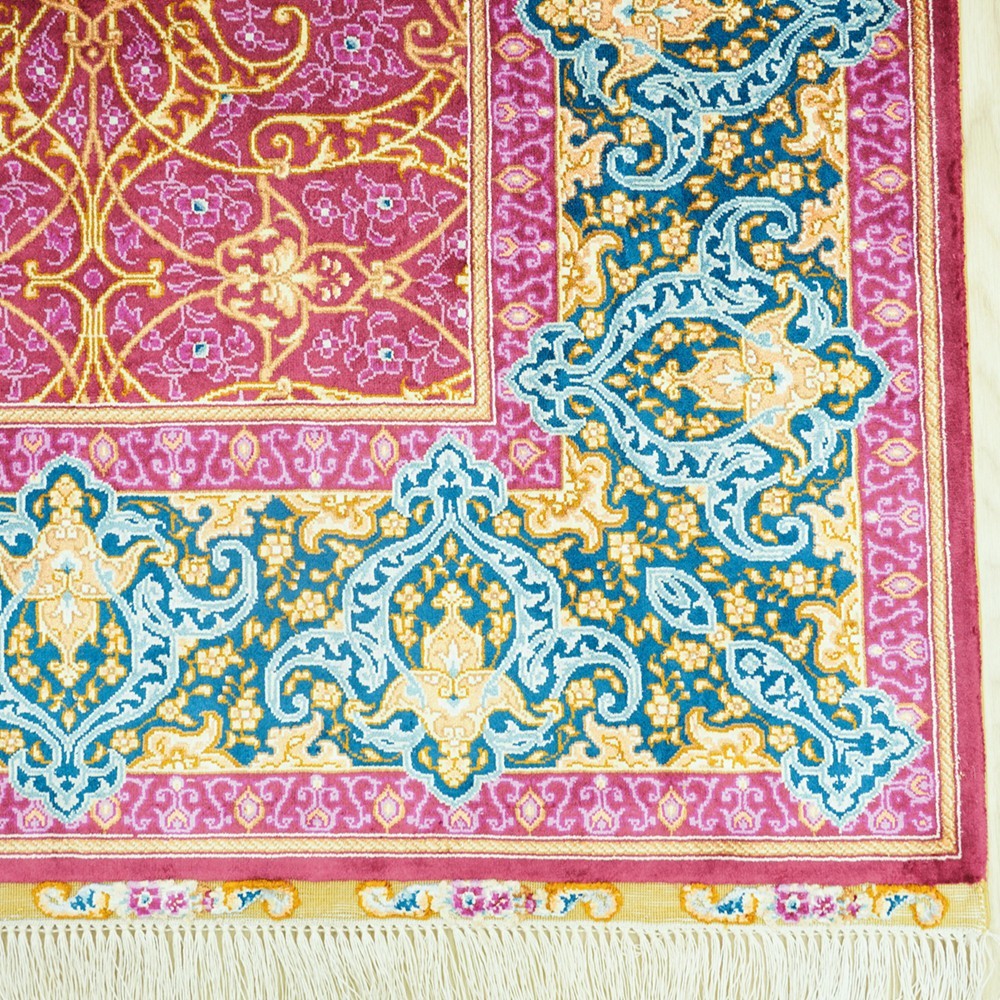 4x6ft Handmade Silk Area Rug Classic Vintage Hand-knotted Table Area Carpet 939A