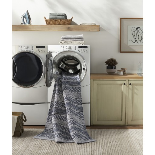 Area Rug Surya Global Style La Casa Collection Washable Turkish Rug -Navy-NEW