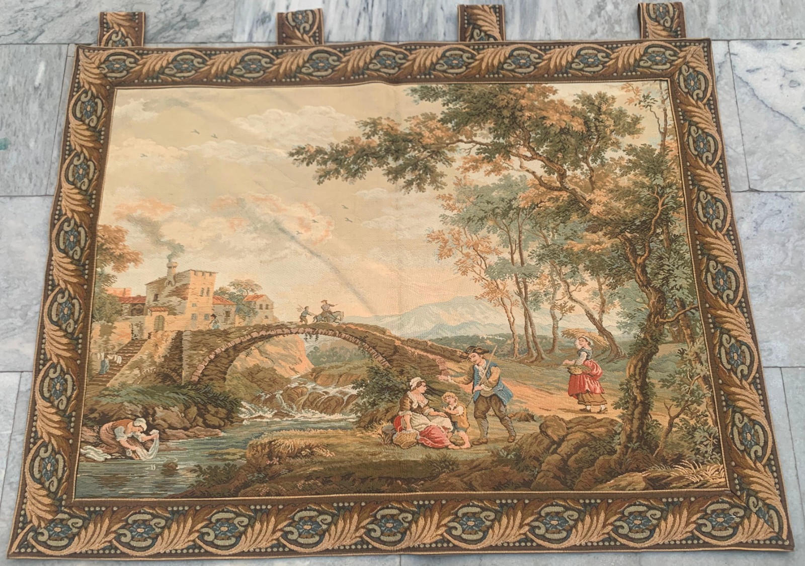 Vintage Tapestry,Pictorial French Tapestry Romantic Tapestry Home Decor 3×4 ft
