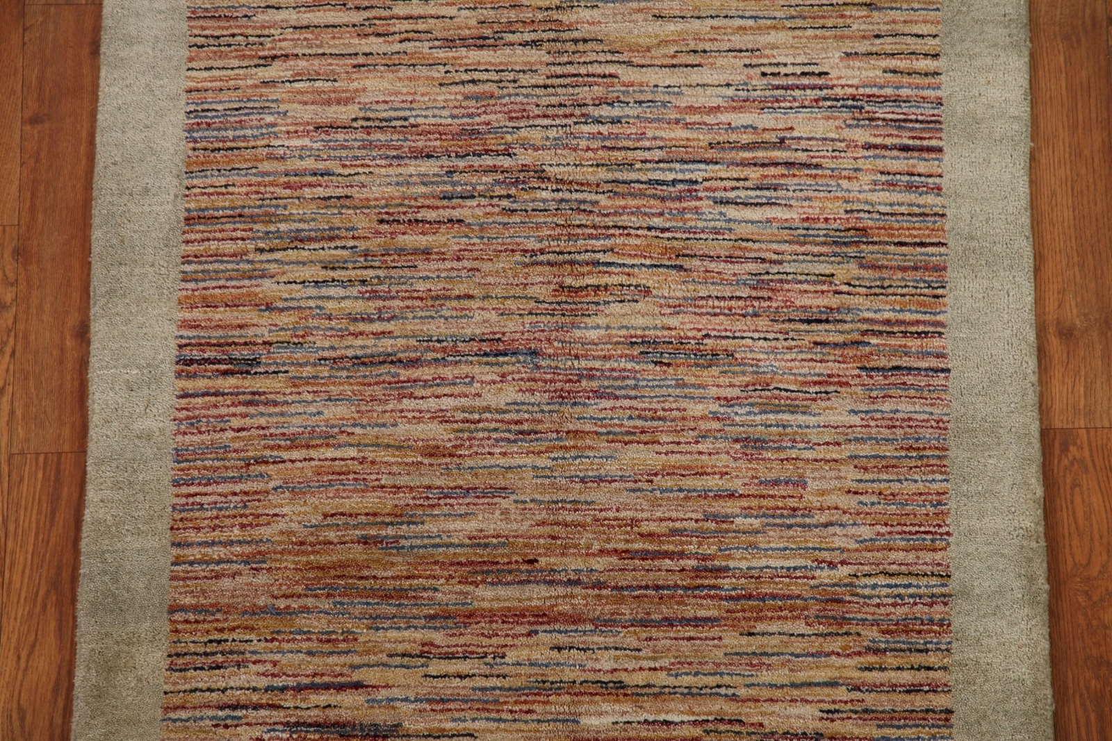 Striped Modern Gabbeh Oriental Area Rug Hand-Knotted Wool Home Decor Carpet 3×4