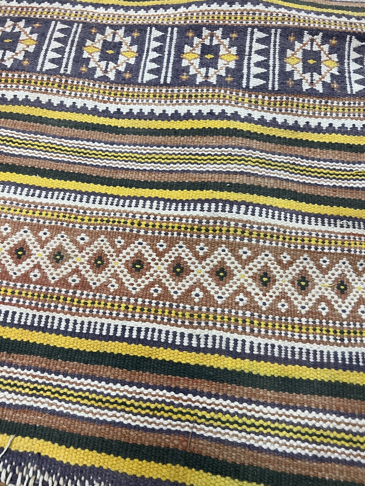 Antique Vintage Moroccan Handmade Kilim Rug Wool 42″ x 72″ Turkish Oushak Sumak