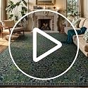 Floral Extra Large Area Rug 10×14 for Living Room, Machine Washable Carpet for B
