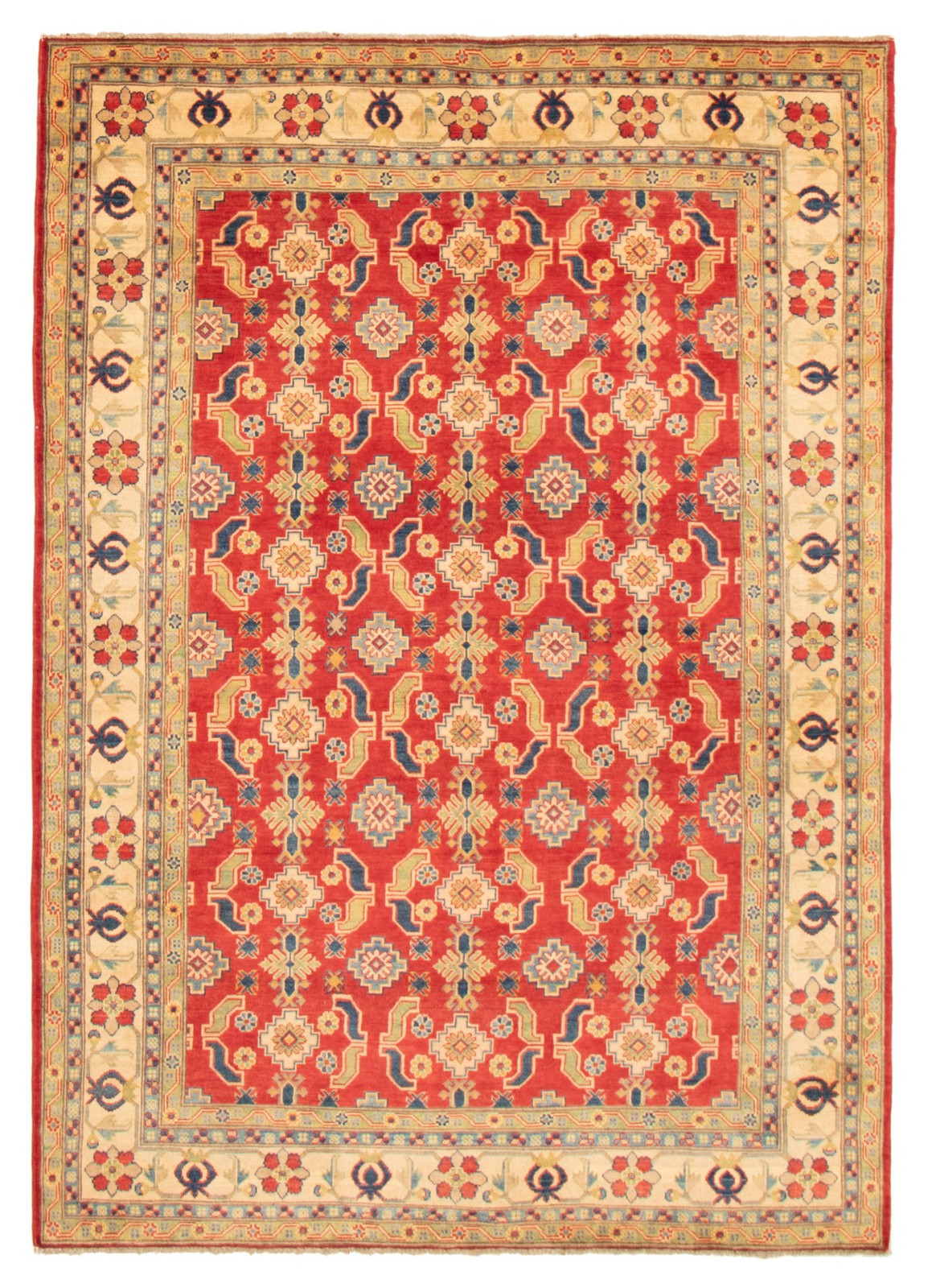 Traditional Hand-knotted Area Rug 6’7″ x 9’5″ Red Oriental Carpet