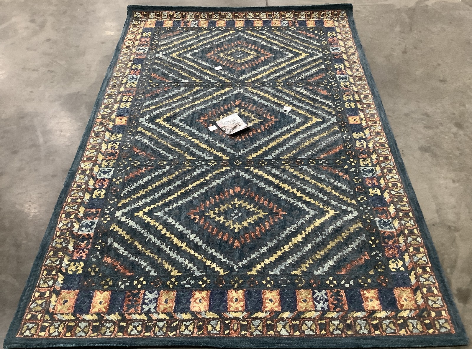 RUST / GREEN 5′-0″ x 8′-0″ Flaw in Rug, Reduced Price 1172686016 APN815P-5