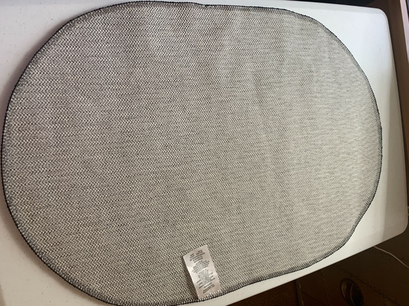 Mohawk Home Black White Oval Indoor Rug 24×36 Diamond Pattern