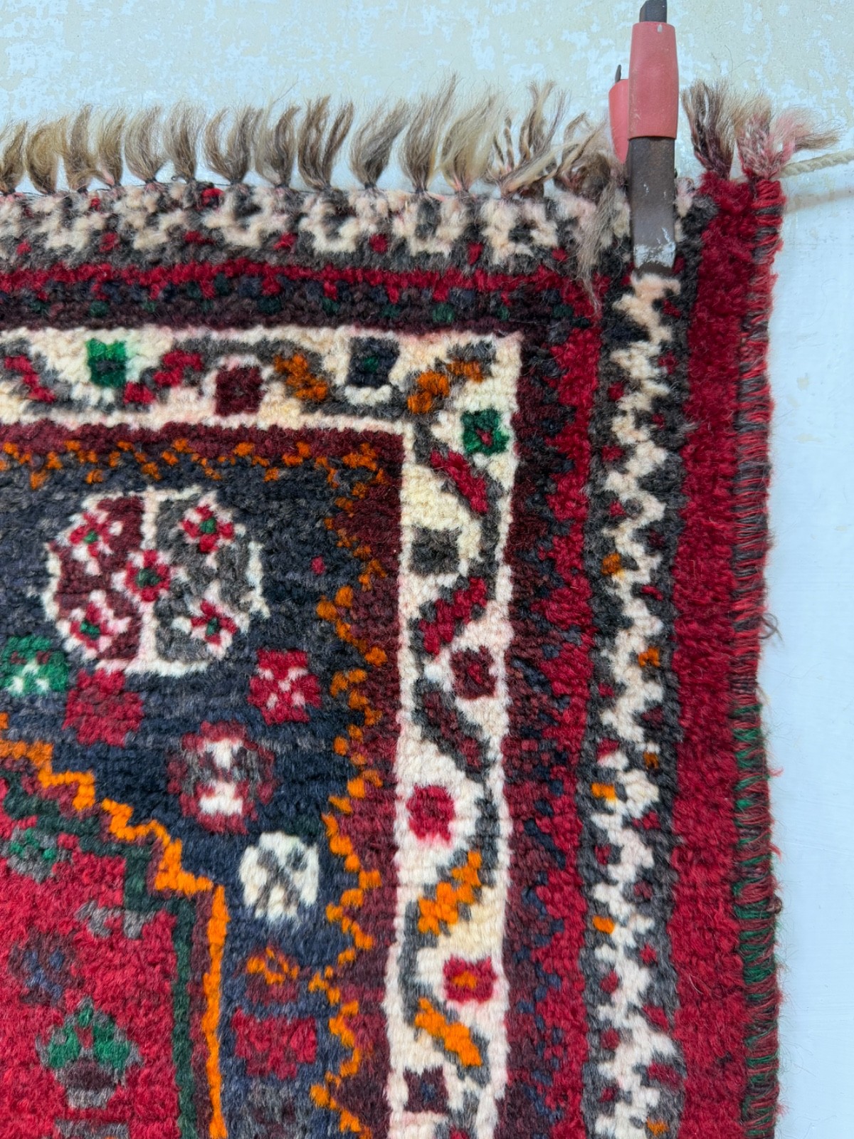 Vintage Hand Knotted Oriental Decorative Wool Rug Floor Covering 120×91 Cm