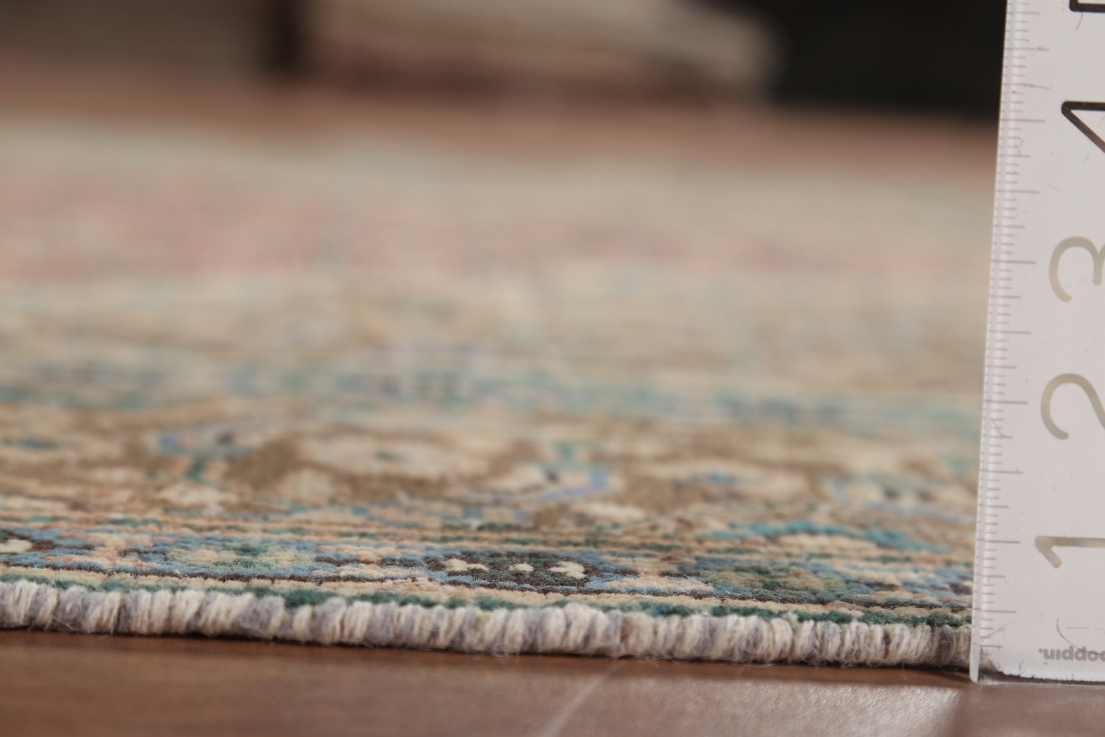 Pink Geometric Traditional Area Rug 7×10 Wool Hand-Knotted Living Room Carpet