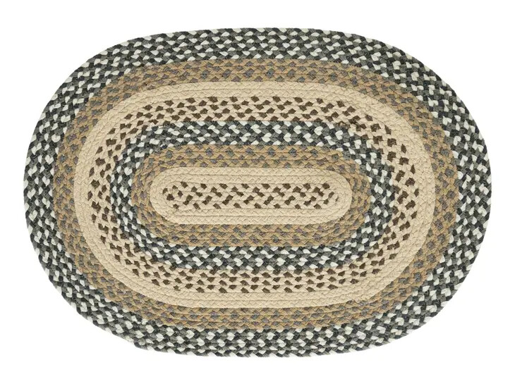 Harbor Braided Area Rug By IHF Rugs. Oval & Rectangle. Many Sizes. Red, Beige