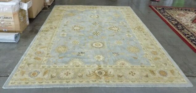 LIGHT BLUE / SAGE 9′-6″ X 13′-6″ Hole in Rug Reduced Price 1172587277 AN556B-10