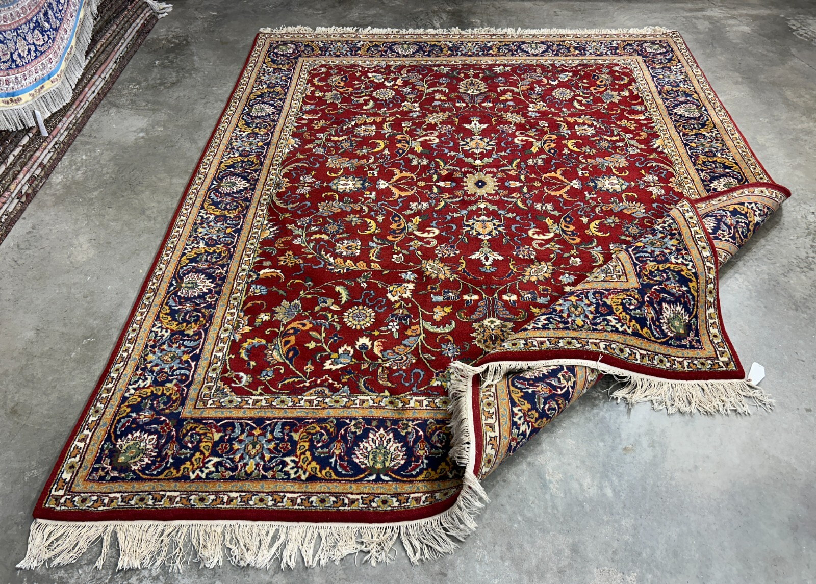 7’11″x9’7″ Hand-Knotted 100% Wool Pile Qume Rug