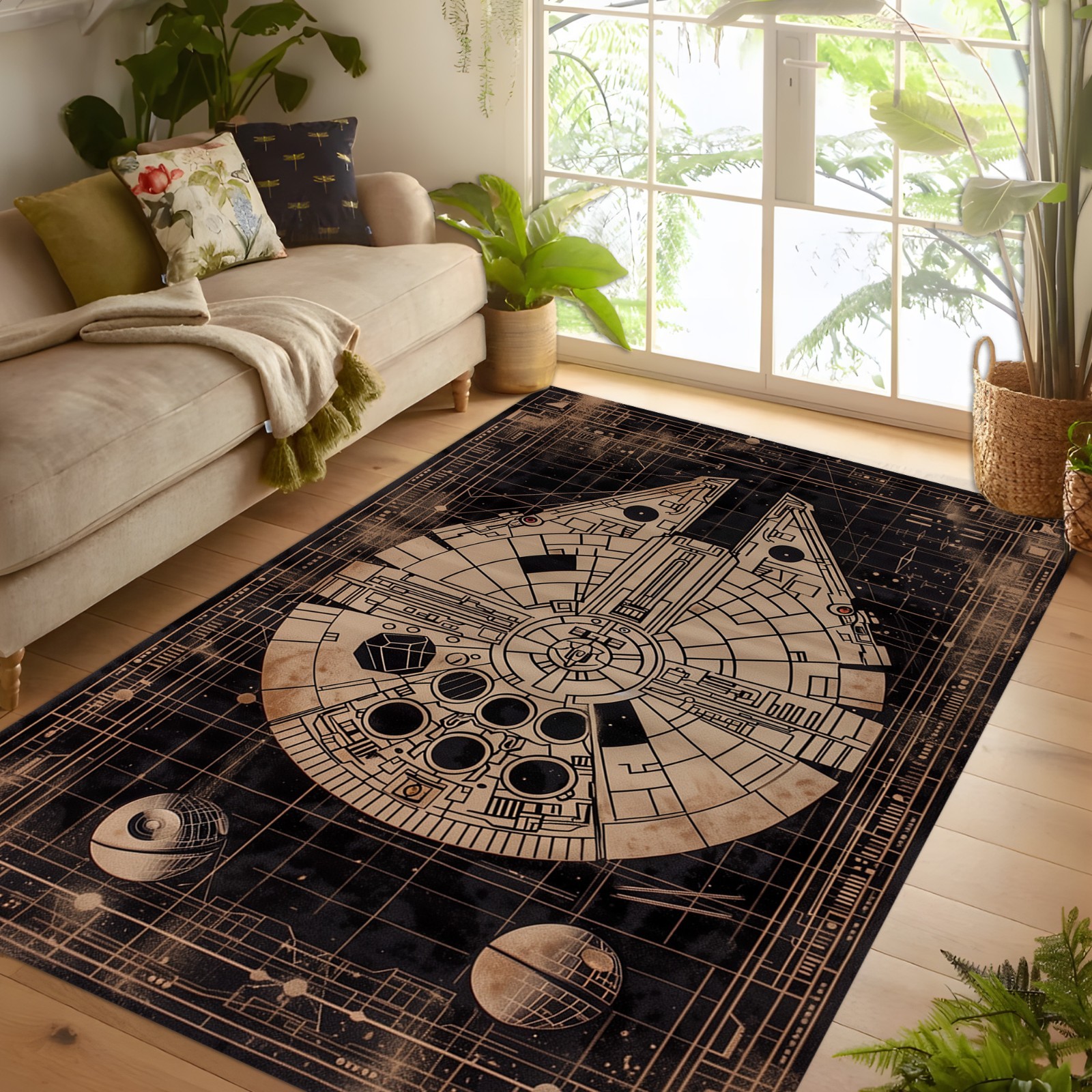 Starwars Area Rug, Starwars Themed Rug,Starwars Non Slip Rug,Starwars Design Rug
