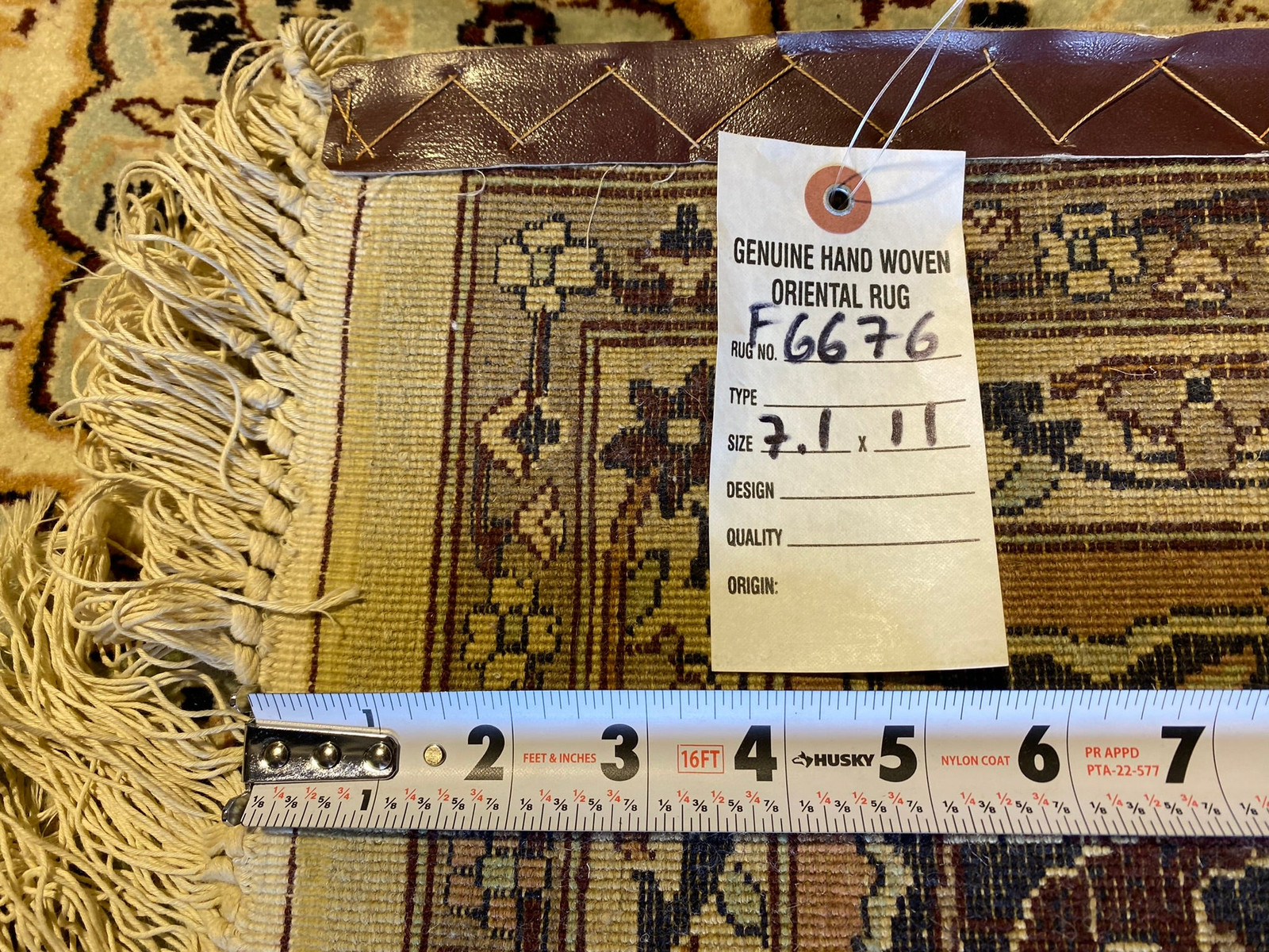 7′ x 11′ Wool and Silk Fine Handmade Rug Animal Motif #F-6676