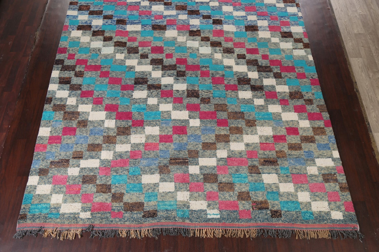 Multicolor Checkered Moroccan Large Rug 10×15 Ft Oriental Living Room Area Rug