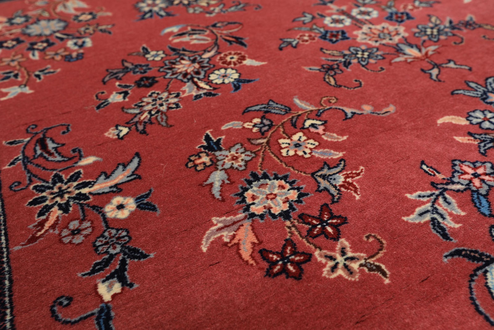 4×6 Hand Knotted New Zealand Wool Rose, Ivory PakPersian 250 KPSI Saroukk Rug
