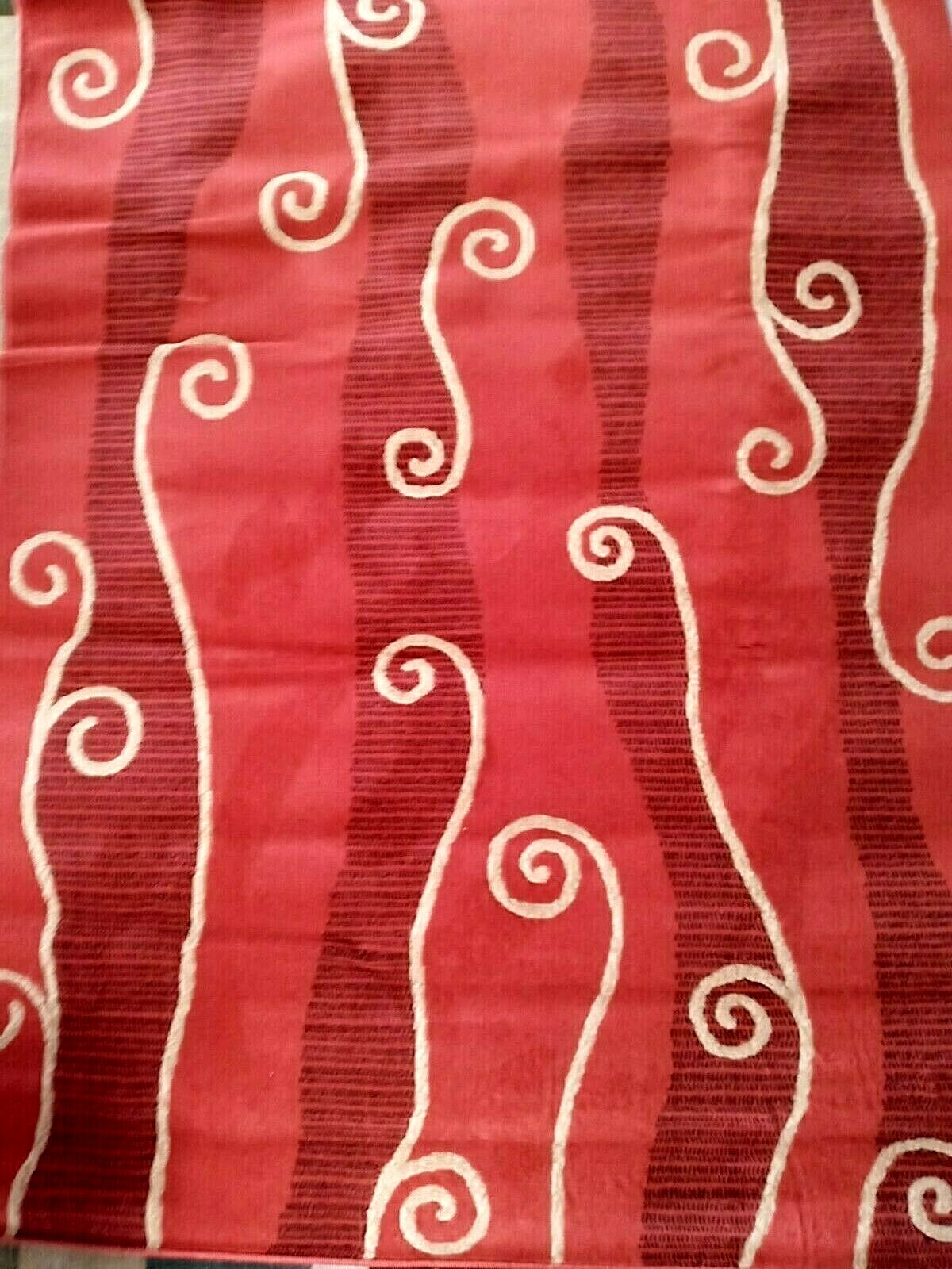 Rug carpet red brown 87 inches or 220 cm long x 63 in or 160 cm wide for $39.99