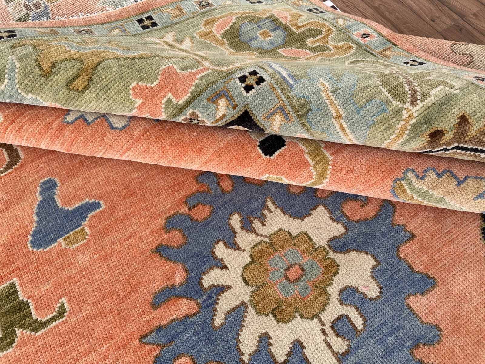 Oushak Hand Knotted Peach 4×6, 5×8, 6×9, 8×10, 9×12, 10×14, 12×15 Wool Area Rug