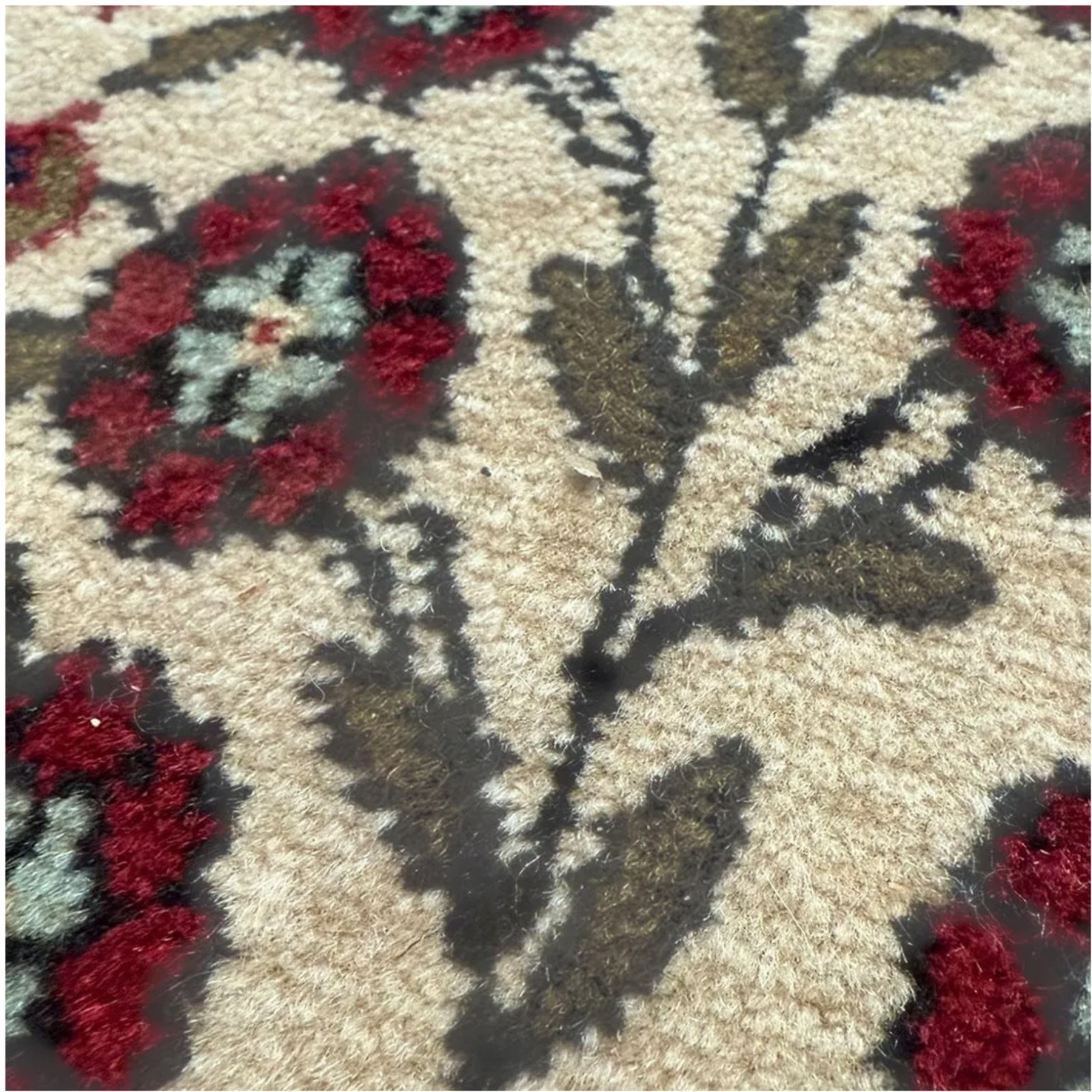 Turkish Hereke Design Wool Rug 8’10” x 5’11”, Seven Mountains Pattern