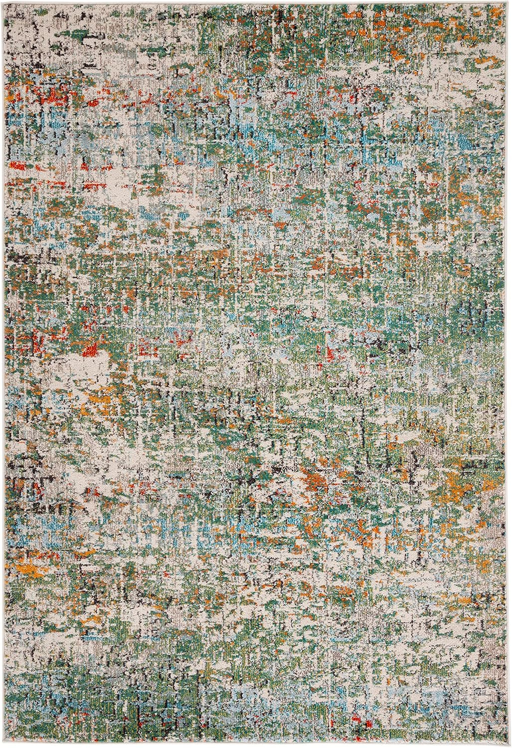 Madision Collection 5’3″ x 7’6″ Area Rug – Green & Turquoise Modern Design