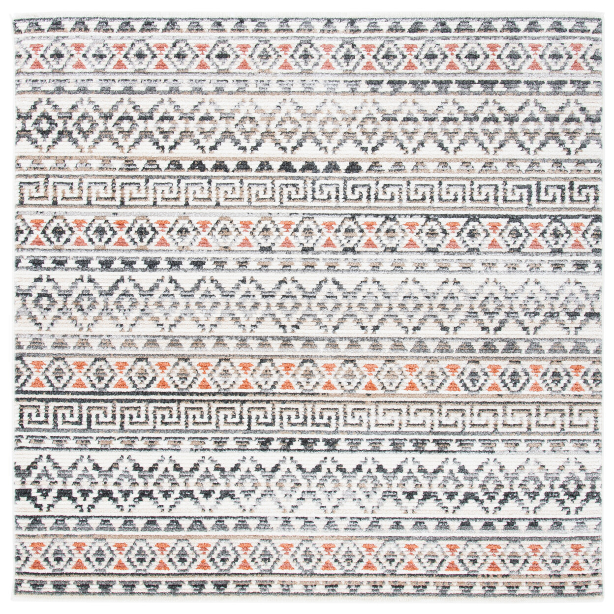 SAFAVIEH Sedona Collection SED883C Ivory / Dark Grey Rug