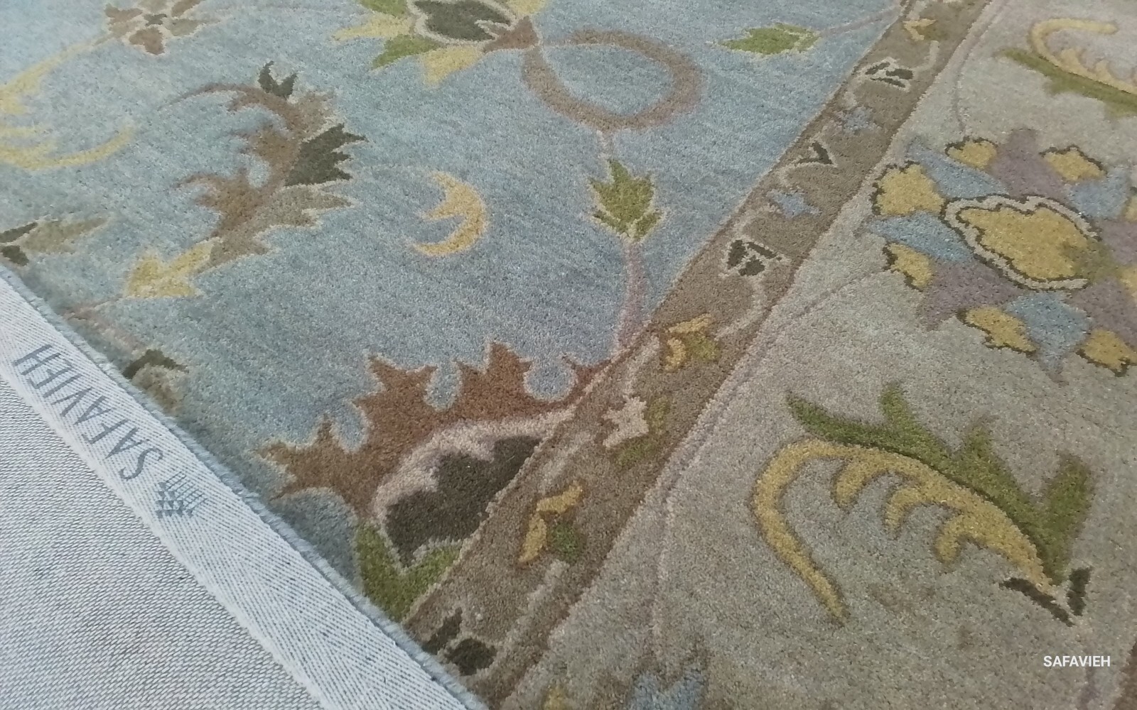 LIGHT BLUE / BEIGE 9′-6″ x 13′-6″ Hole in Rug Reduced Price 1172768283 HG913A-10
