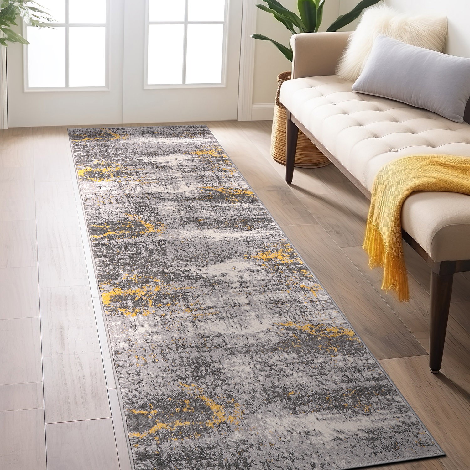 Rugshop Carpet Runner Prague Distressed Abstract Kitchen Rugs Hallway Rugs 2×7