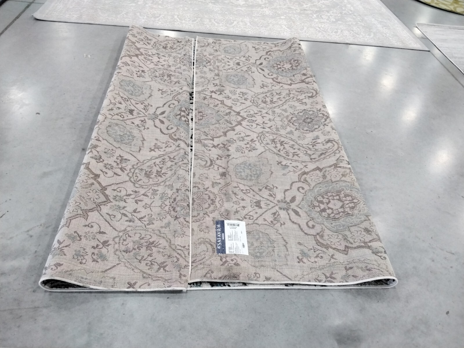 CREAM / LIGHT GREY 8′ X 10′ Back Stain Rug, Reduced Price 1172727735 MAD600C-8