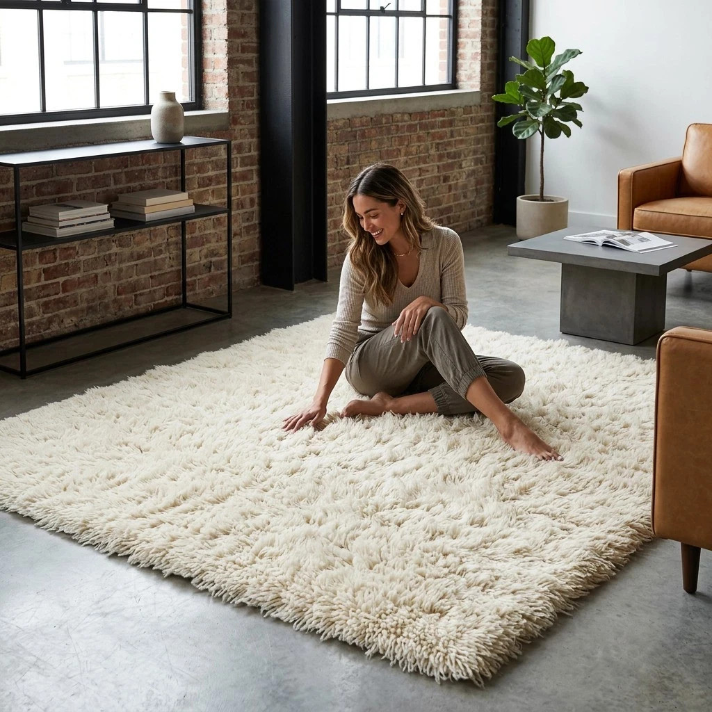STYLISH SHORT HAIR FLOKATI RUGS 💥ALL THE THICKNESS WITH A SHORTER SHAG PILE💥