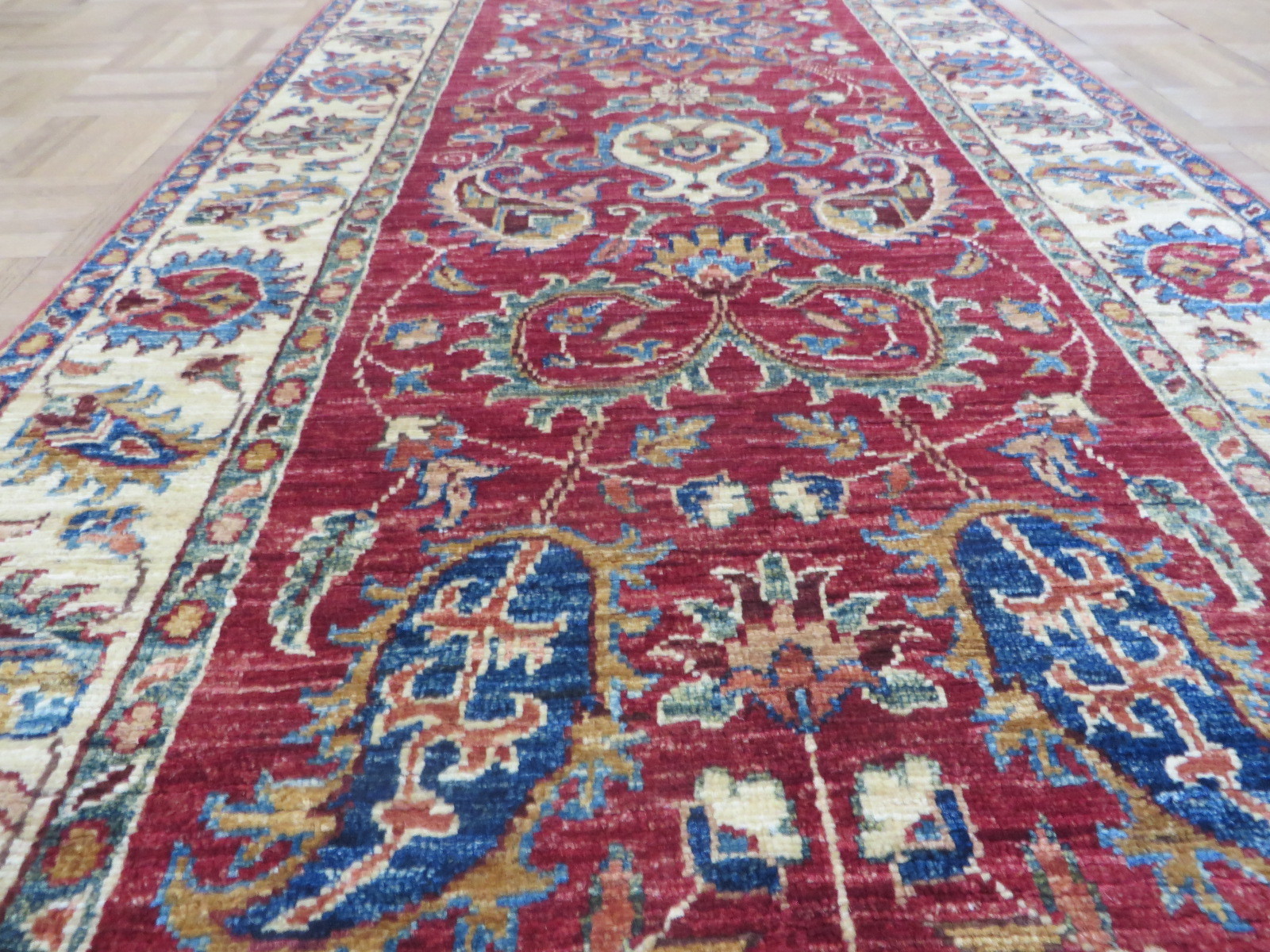2’9 X 19’10 Runner Hand Knotted Tribal Red Super Kazak Oriental Rug G5659