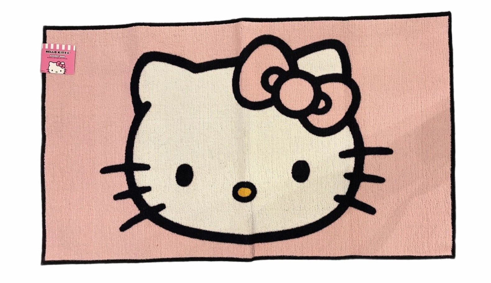 Pink & White Hello Kitty Portrait Low Pile Accent Rug 26”x 45”