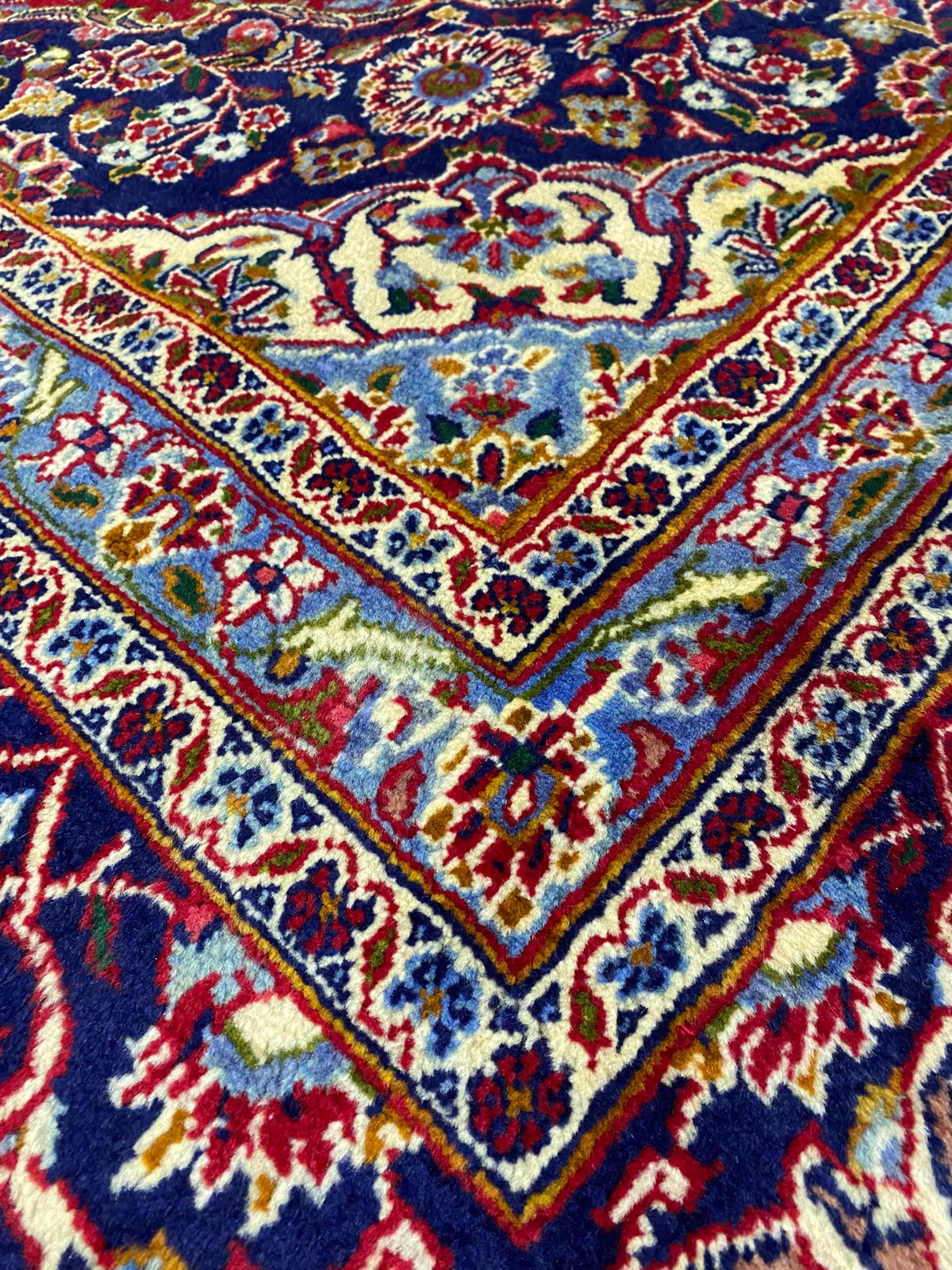 9.8 x 13.2 Authentic Perrsian Kashaan Rug Traditional Carpet Irran #F-6830