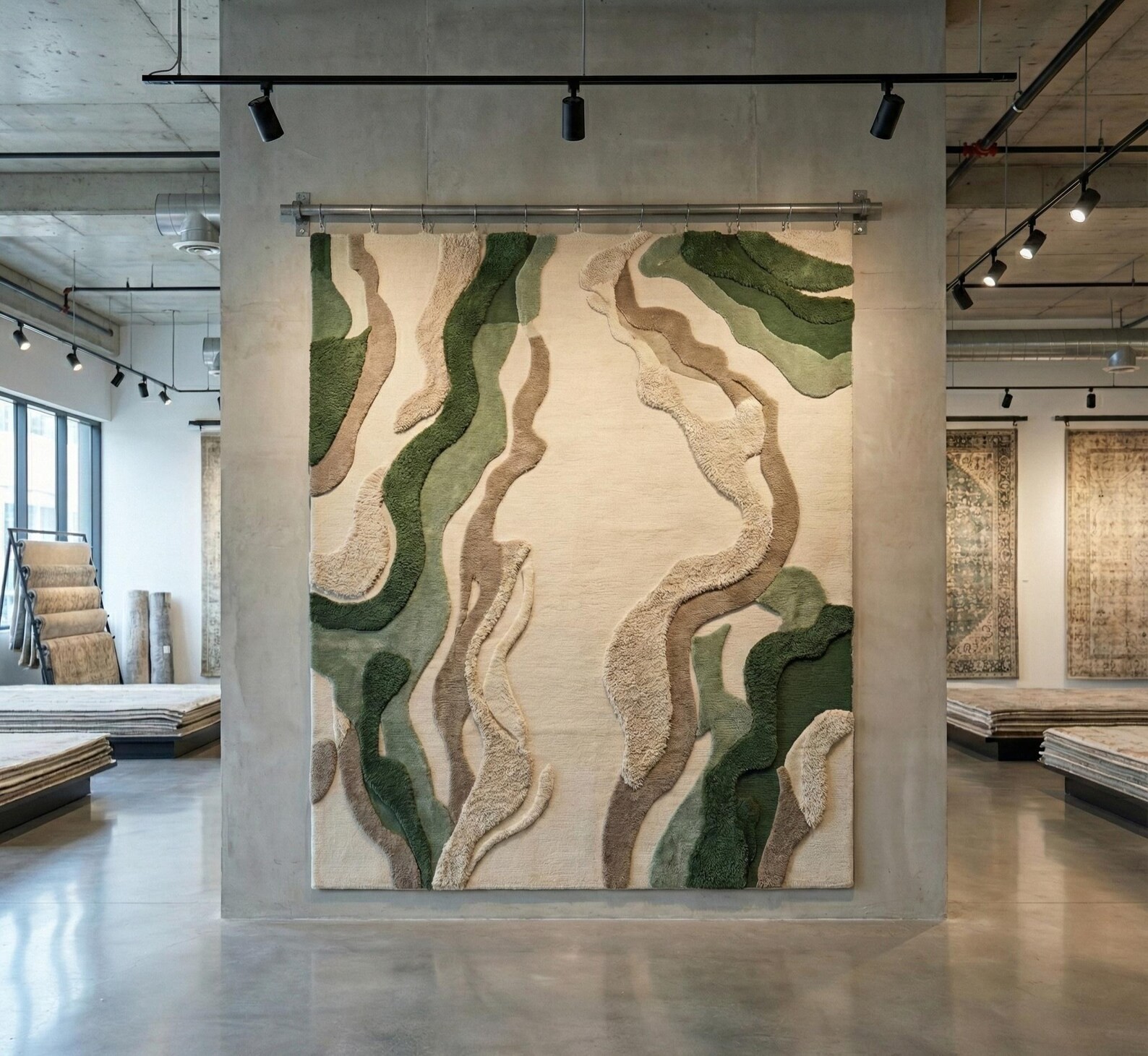 Hand-Tufted Organic Landscape Rug | Modern Abstract Area Rug in 100% New Zealand