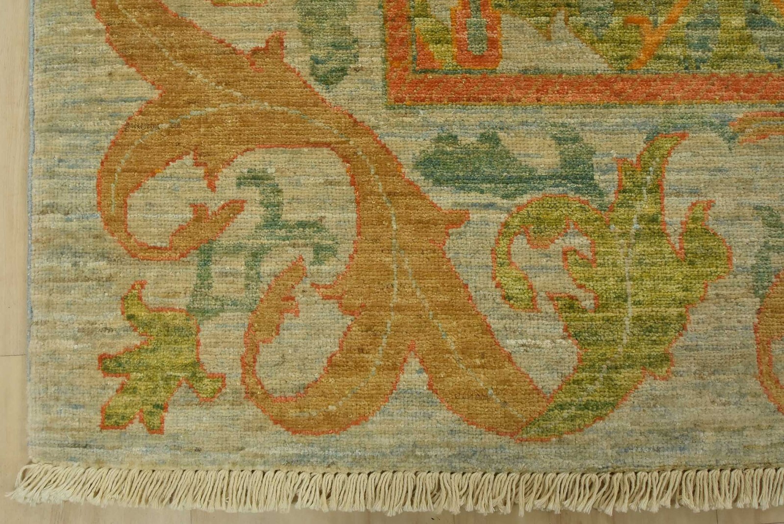 Ziegler Rug 8’2” x 10’1” Green Wool Traditional Hand-Knotted Oriental Carpet