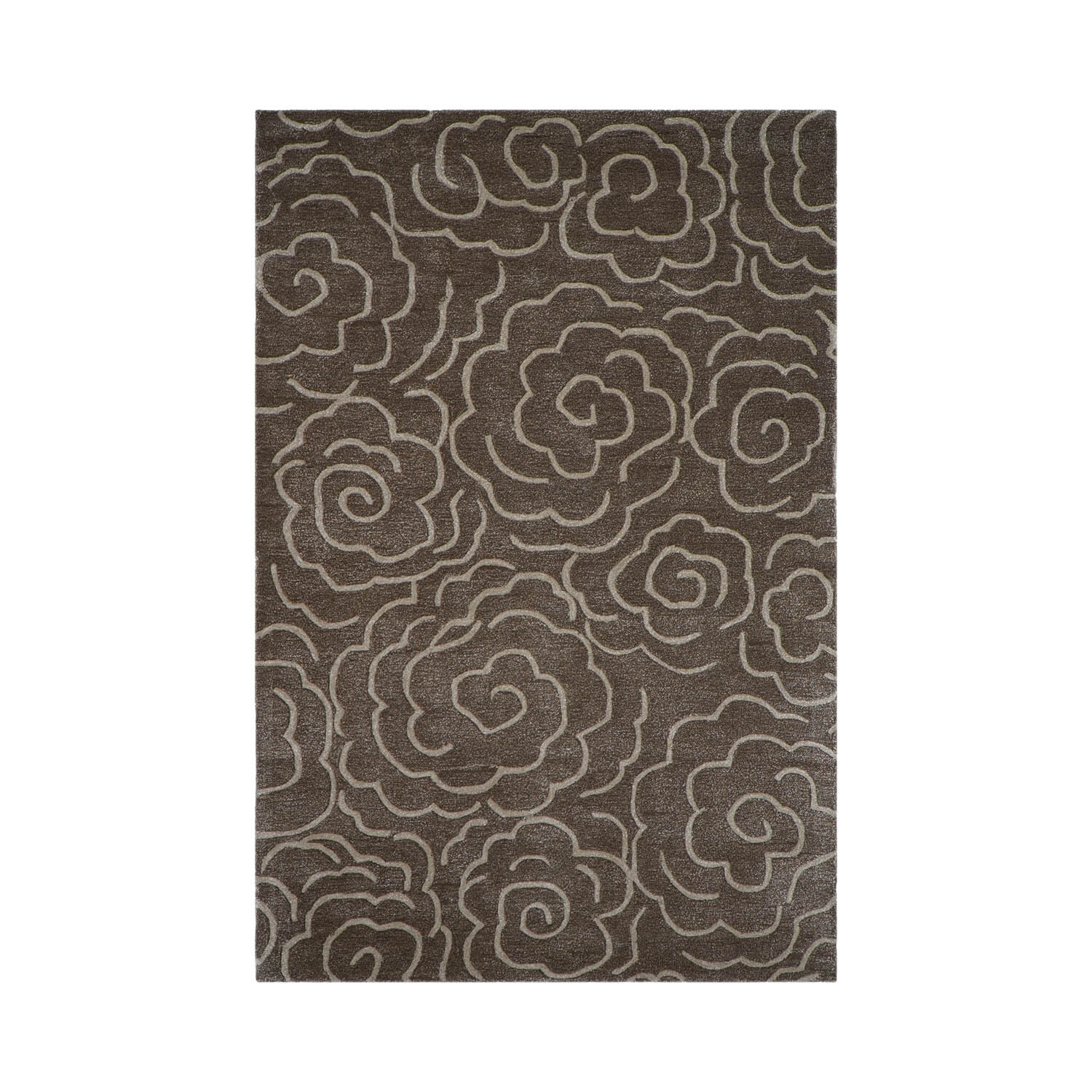 3’6″x5’6″ Brown Hand Tufted Modern Wool Area Rug
