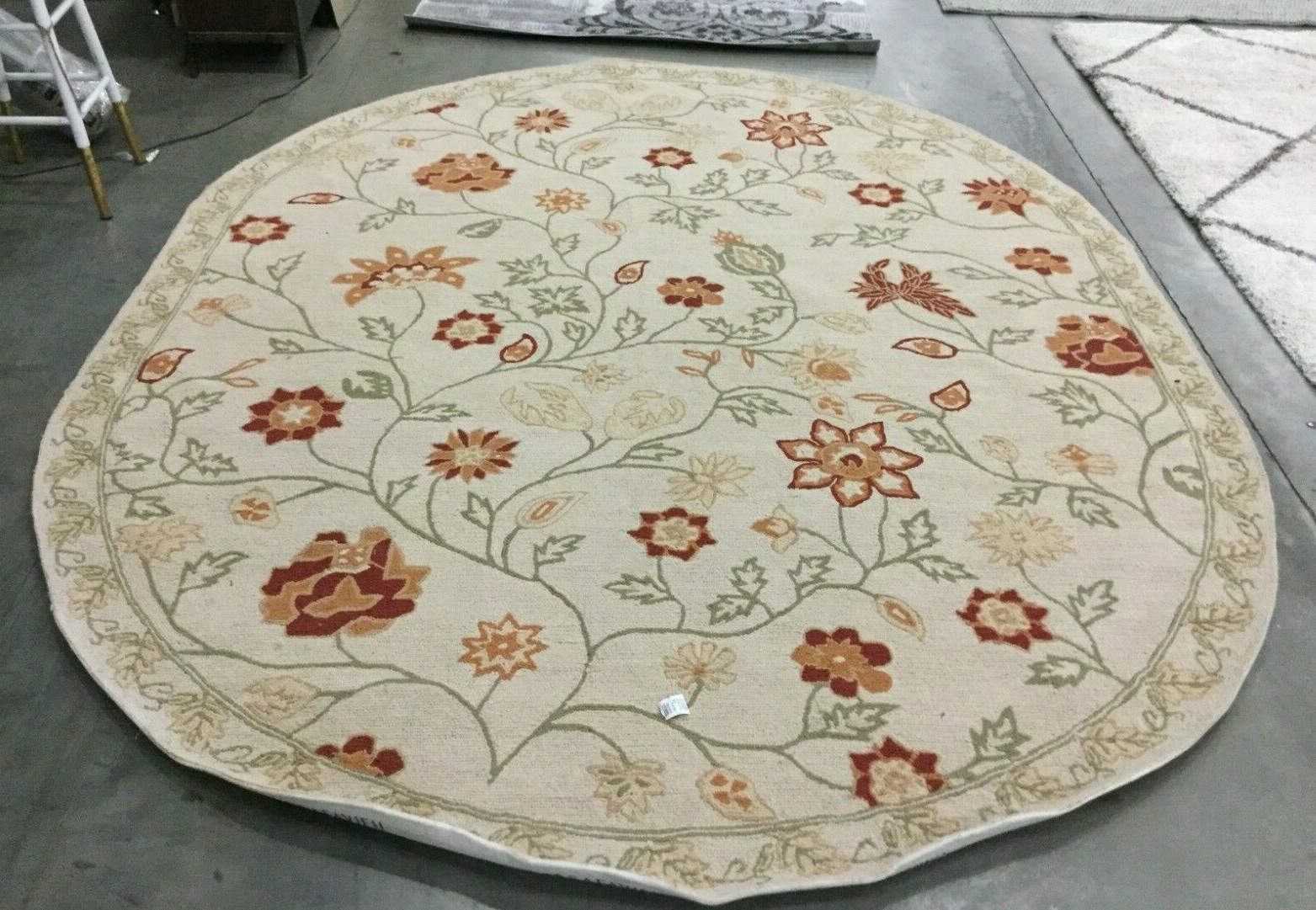 GREEN 7′-6″ X 9′-6″ Oval Back Stain Rug, Reduced Price 1172630823 HK716A-8OV