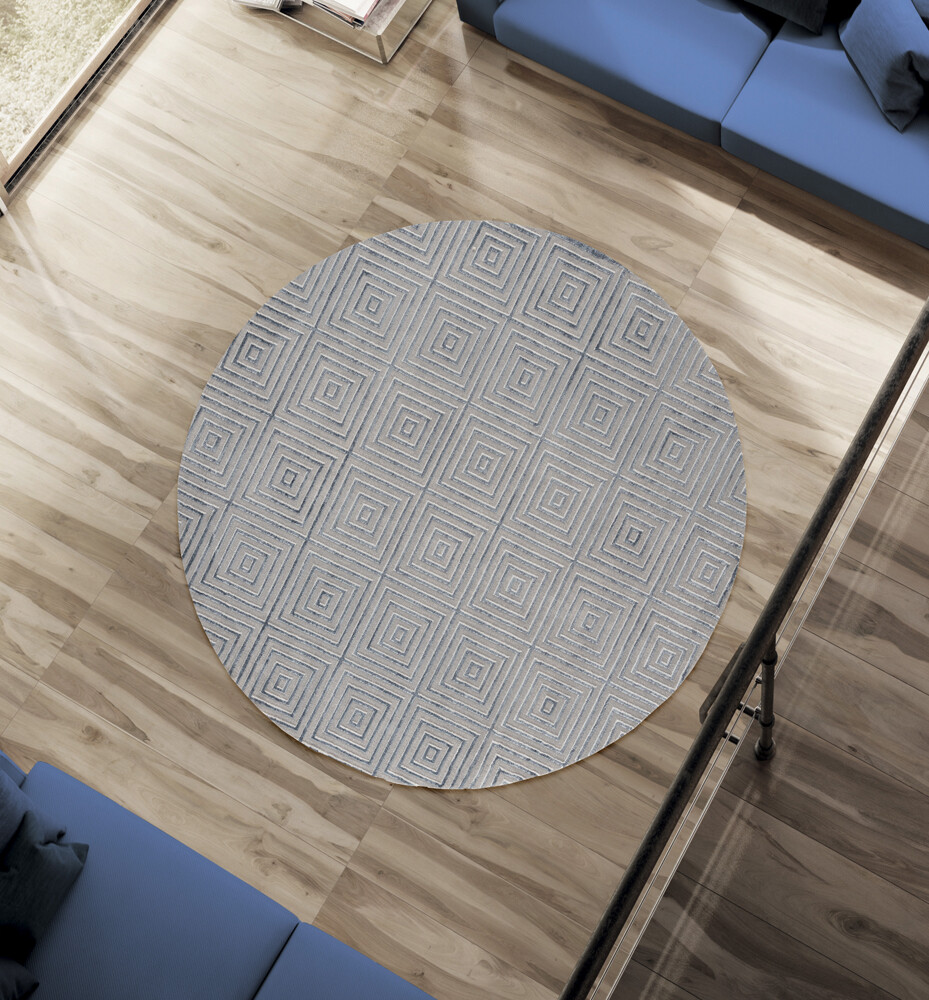 United Weavers Blue Contemporary Squares Blocks Area Rug Geometric 2601 10867