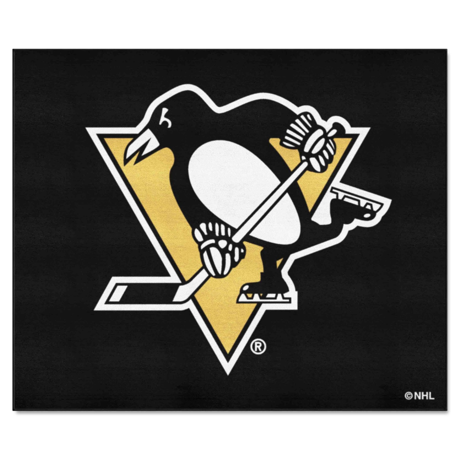 FANMATS 10433 Pittsburgh Penguins 4’11” x 5’11” (Rectangular), Team Colors