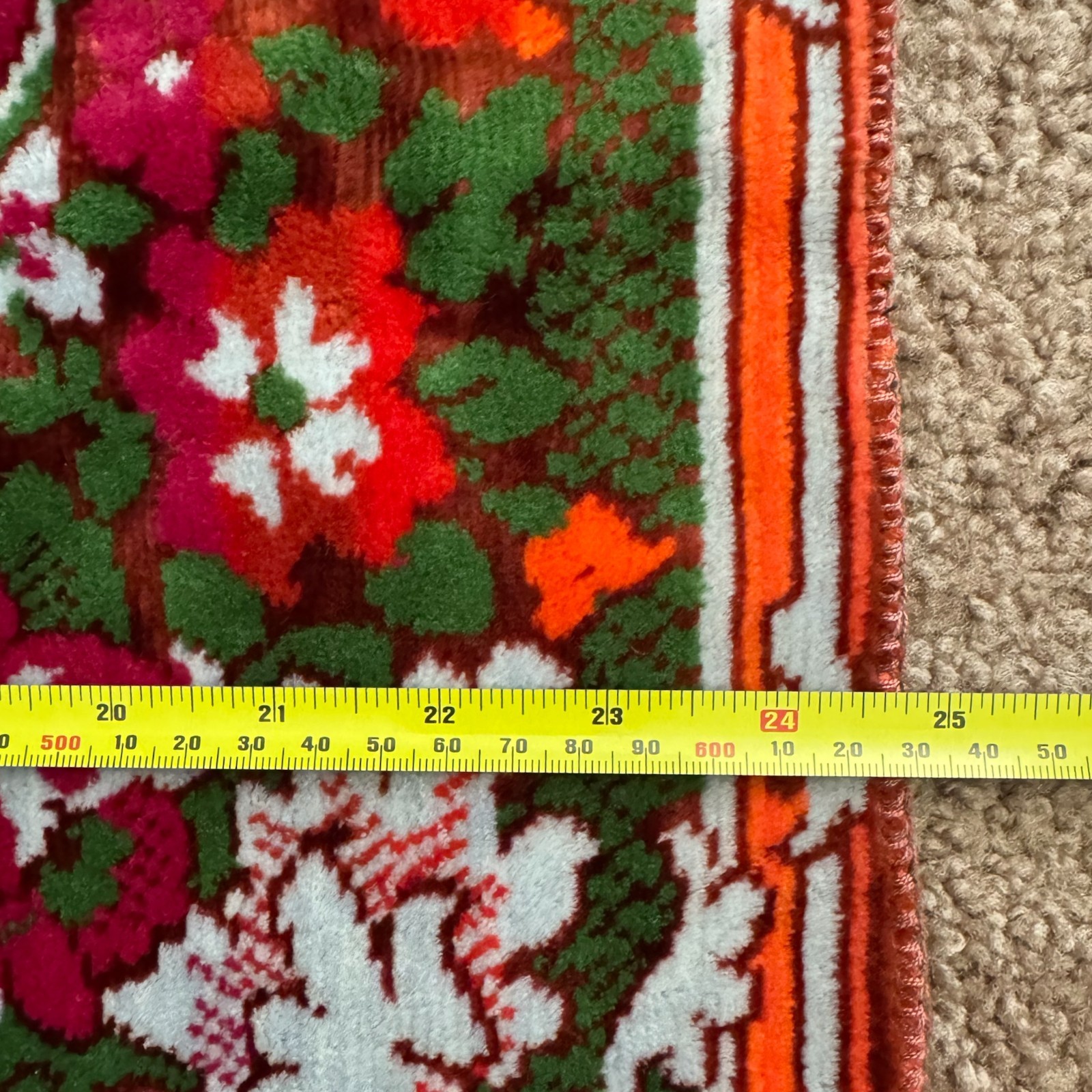 Vintage Silk Shimmer Wall Rug Twin Peacocks Floral Motif Boho Fringe Tapestry