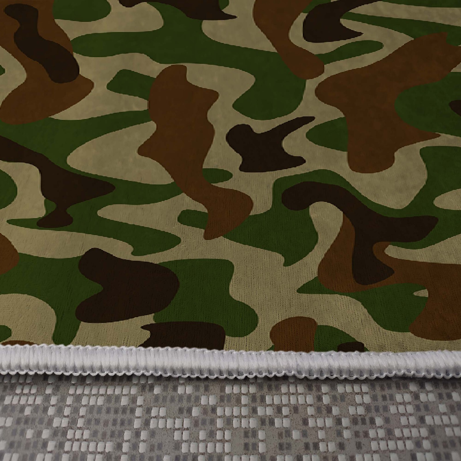 Army Military Patterned Camouflage Rug