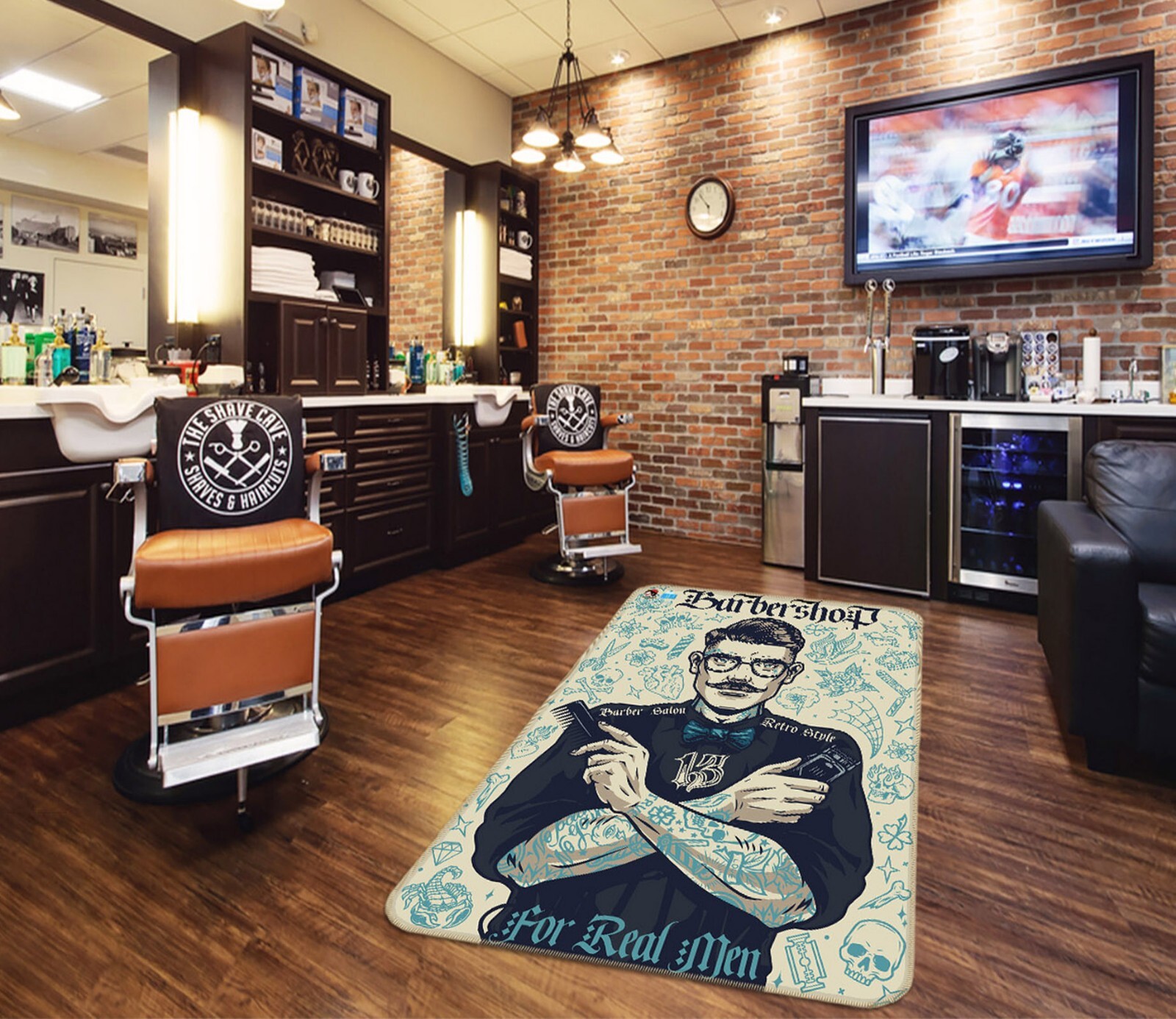 3D Male Stylist ZHUA260 Barber Shop Game Non Slip Rug Mat Photo Carpet Amy