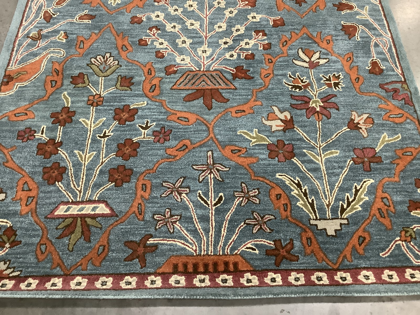BLUE / RUST 6′-0″ x 9′-0″ Flaw in Rug, Reduced Price 1172684263 WYD206A-6