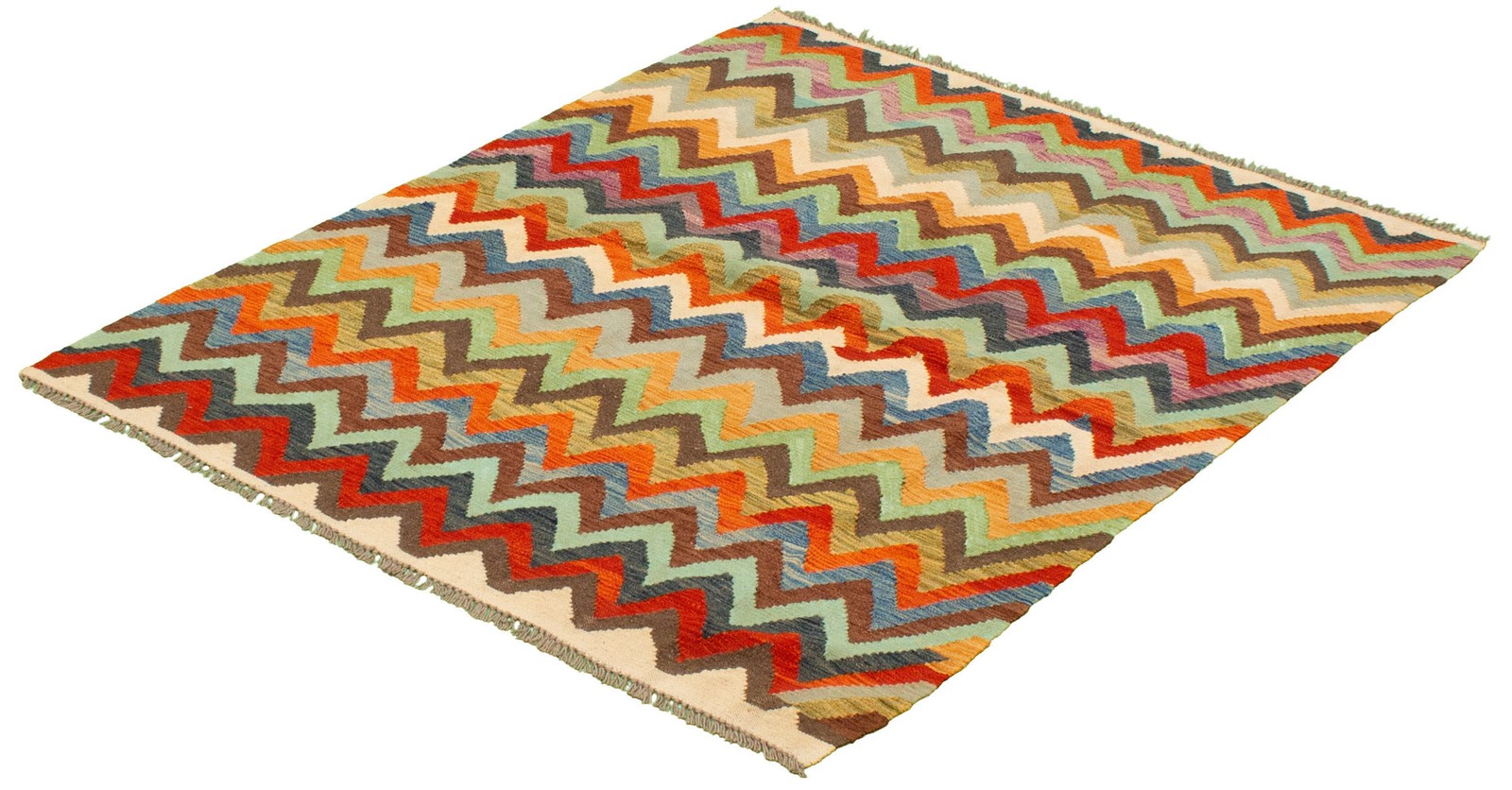 Vintage 5’1″ x 6’7″ Traditional Wool Hand Woven Oriental Area Rug