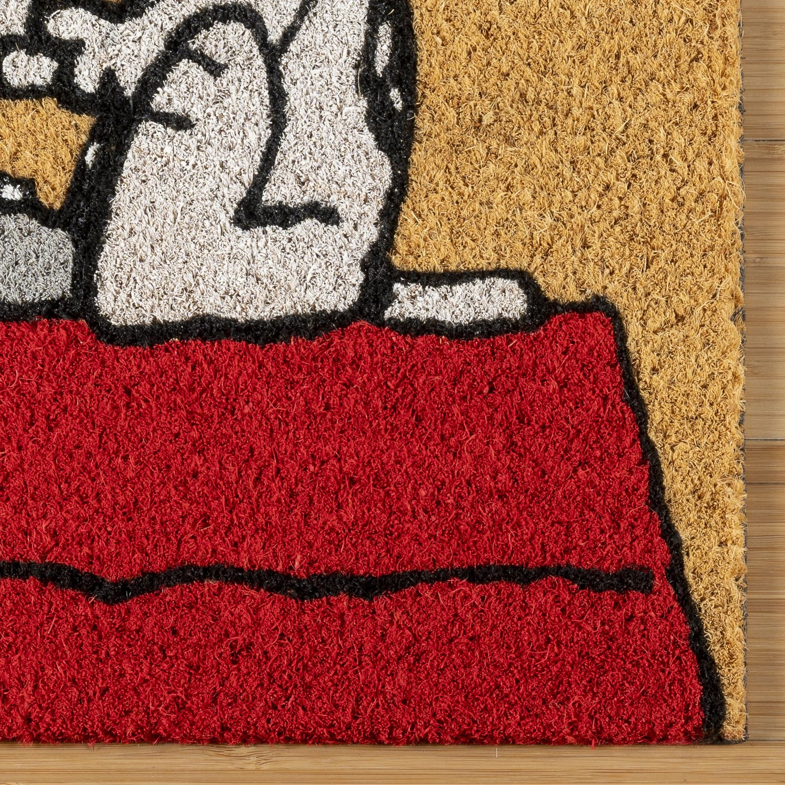 Gertmenian Peanuts Snoopy Coir Doormat – 2×3 Welcome Mat (2-Pack), Ideal for Hig