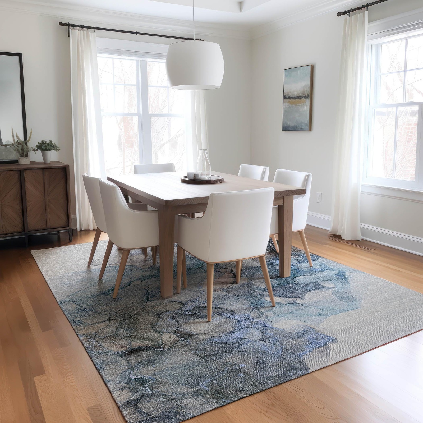 Addison Rugs Chantille Acn520 Blue 26 X 310 Indoor Outdoor Area Rug Stain