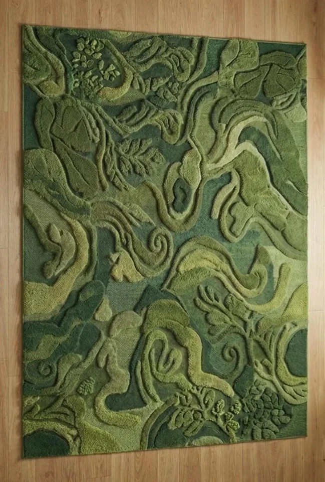 Hand-Tufted Wool Rug 9×12 ft – Nordic Knots Design, Handmade Area Rug