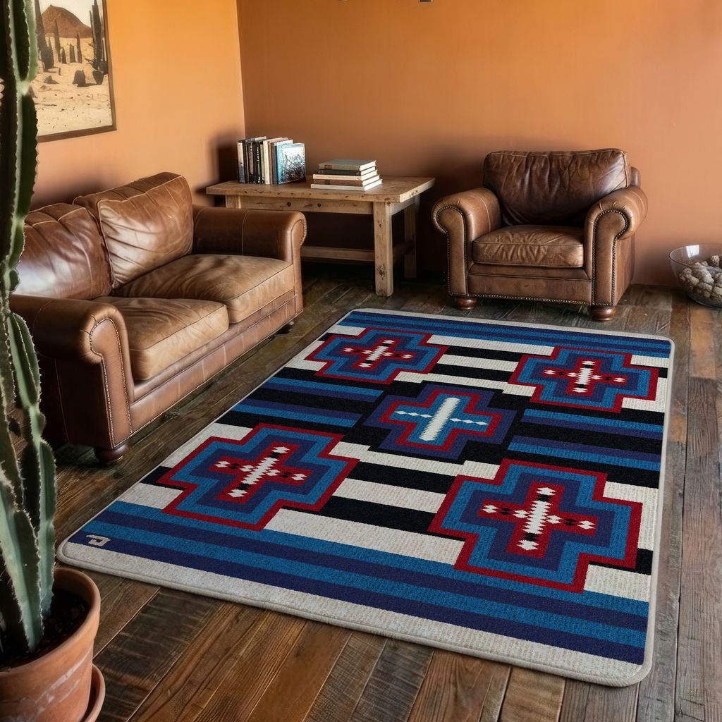 Gloria Blue Ribbon Durable Nylon Southwestern Country Cottage 11’x13′ Rug
