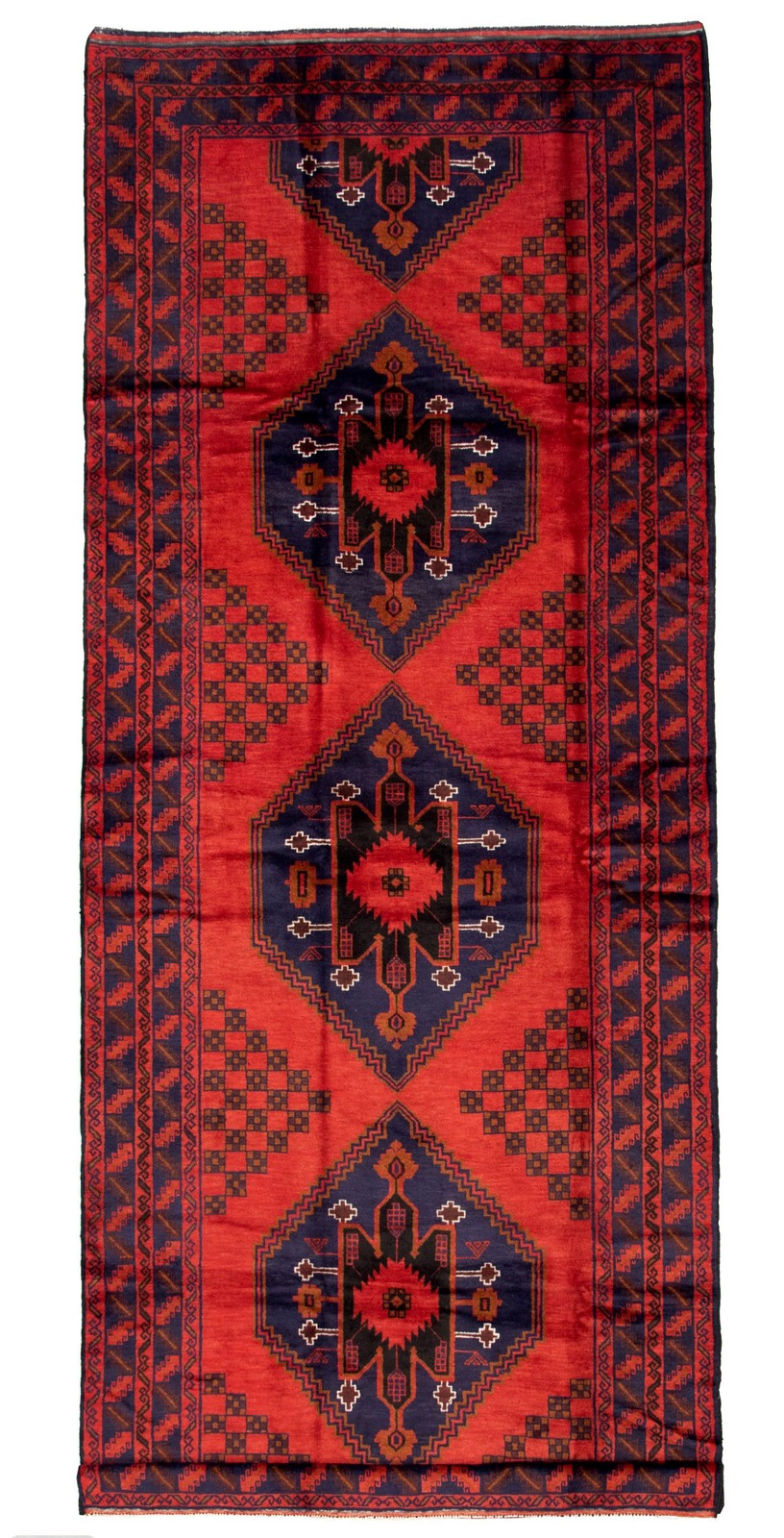 Vintage Hand-Knotted Carpet 5’0″ x 12’7″ Traditional Oriental Wool Area Rug