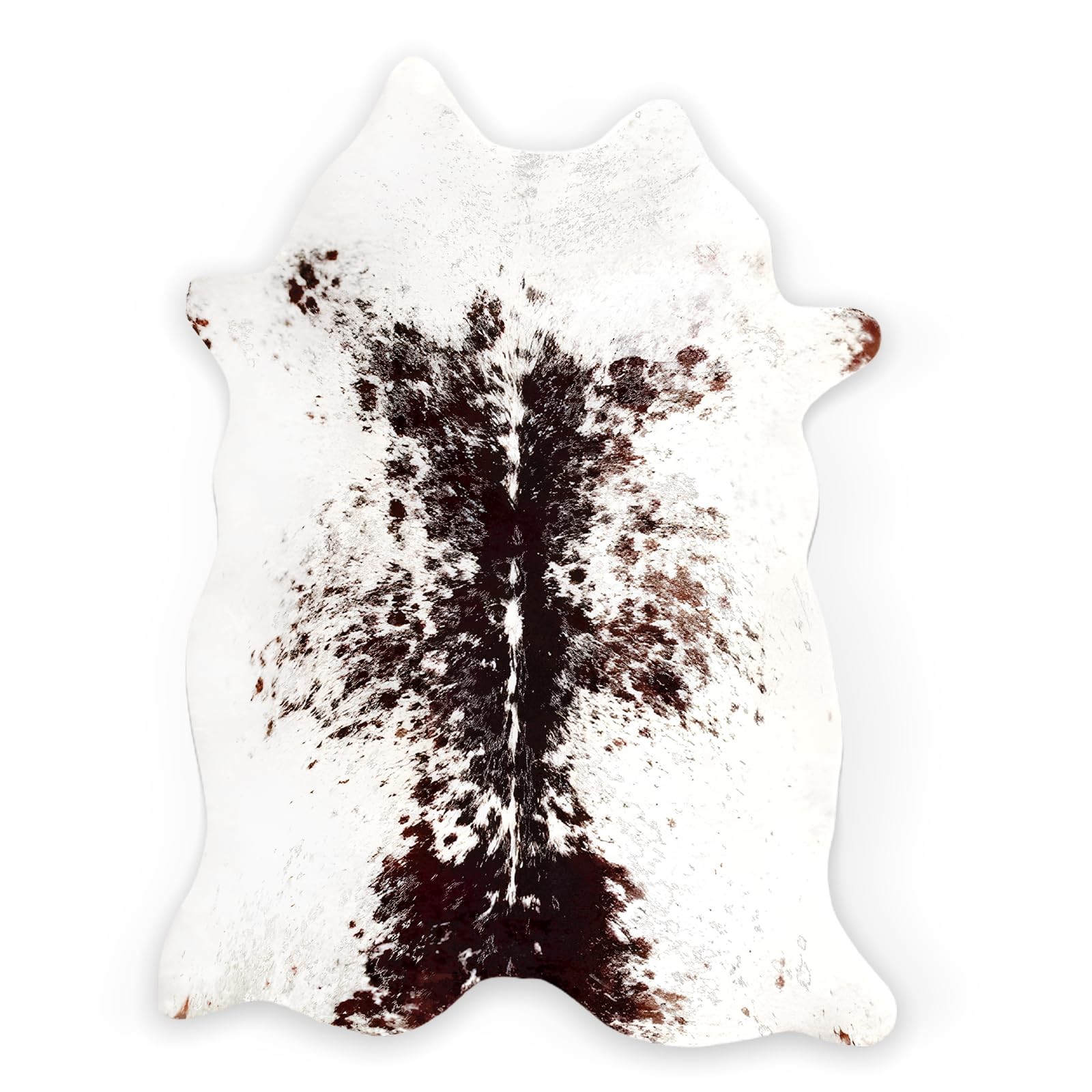 4.9×3.9 FT Faux Cowhide Cute Cow Print Area Rug Western Decor NonSlip