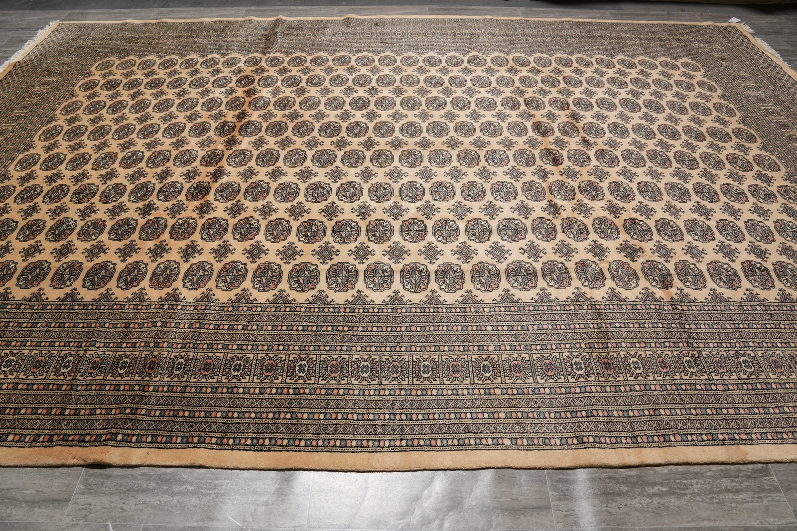 10 x 14 New Bokhara Rug Pakistan Beige #F-4597